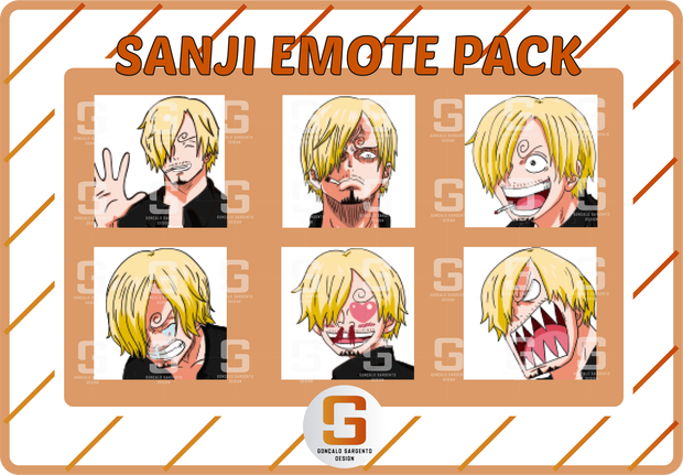 6 Sanji One Piece Emote Pack