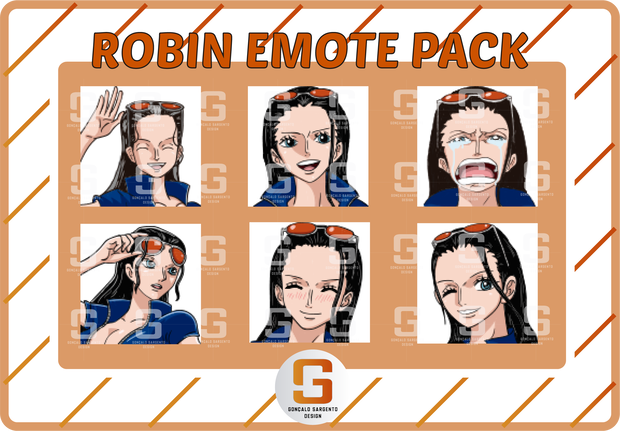 6 Robin One Piece Emote Pack