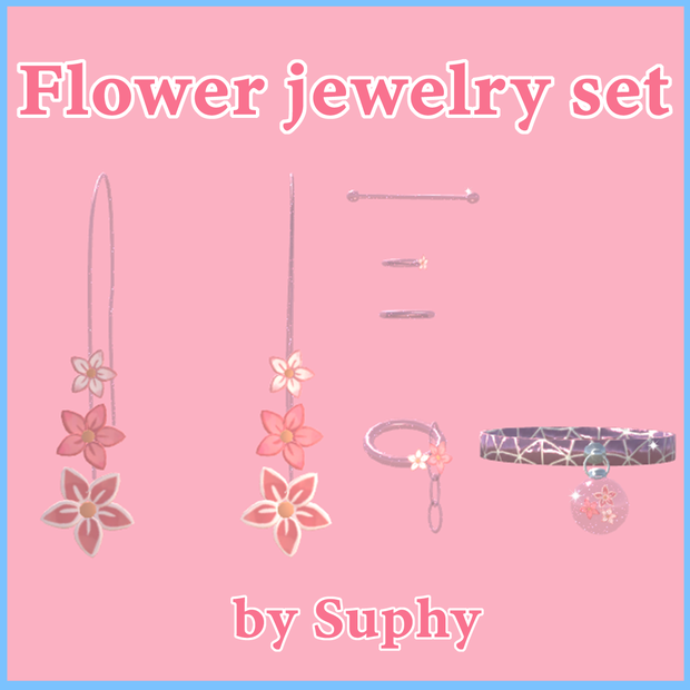  Flower jewelry set (3D model) 