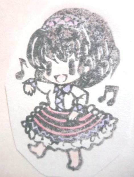 消しゴムはんこNo.199 ちびうさとジュース 消しゴムはんこNo.199