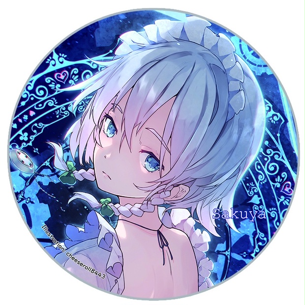 東方Project 十六夜咲夜F 缶バッジ(すなめりドリル) - ドリルきっず