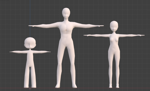 キャラクター素体アセット【Character Base Model Asset】