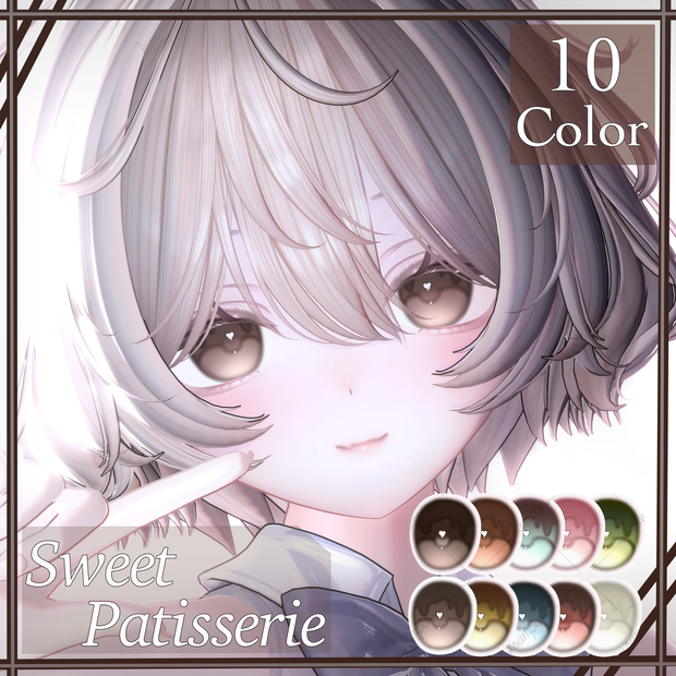 【まよ/フィユエ追加対応💕】【25アバター対応】Sweet♡Patisserie Eye Texture