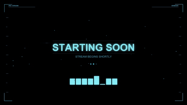 【配信用】STARTING SOON 配信開始前画面 デジタルスキャン ループ背景素材【3色セット】