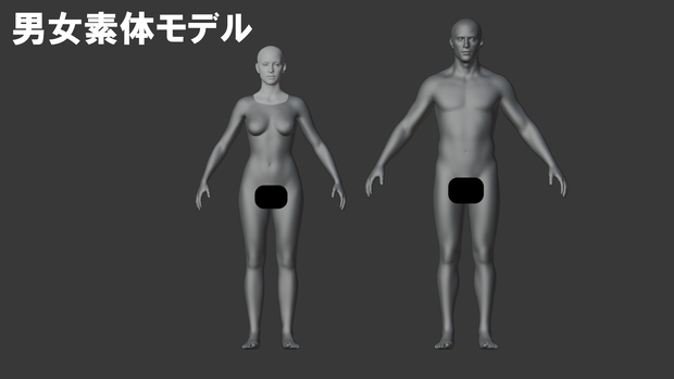 【高品質】男女素体モデル