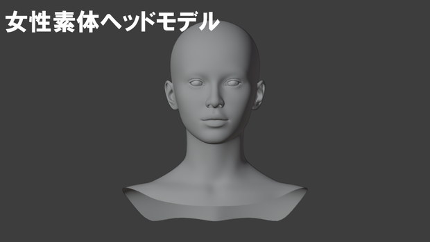 【高品質】女性ヘッド素体モデル