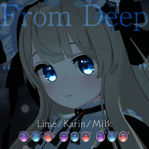 【あまとうさぎ3アバター専用】From Deep ” ” アイテクスチャ【全3色】