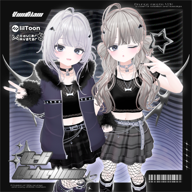 【MA対応】Y2K Rebellion【VRChat向け衣装モデル】【13アバター対応】