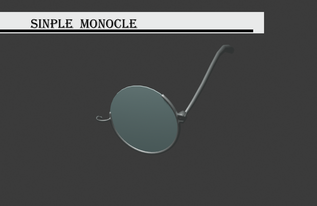 【VRChat用】SIMPLE MONOCLE_yomoyシンプル片眼鏡