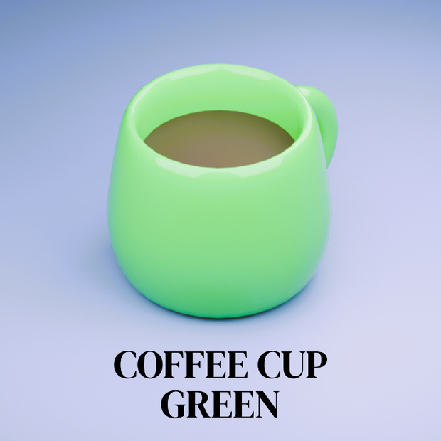 グリーンのコーヒーカップ