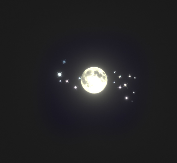 Moon and stars [月星]