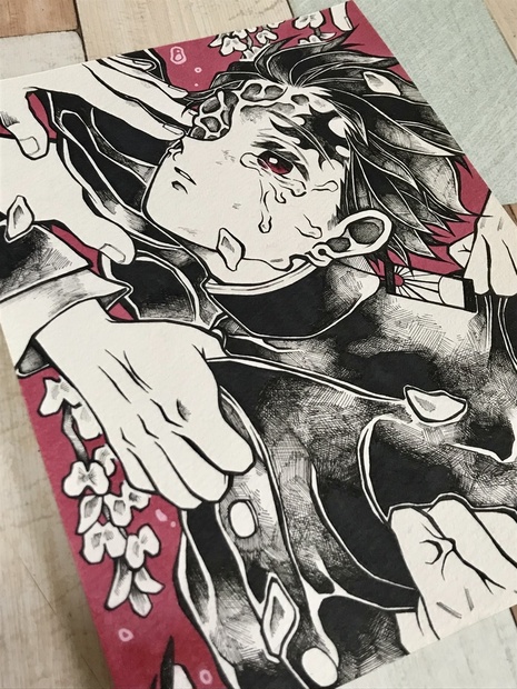 竈門炭治郎2枚組(鬼滅の刃)スケッチブックイラスト - 百鬼夜行 - BOOTH