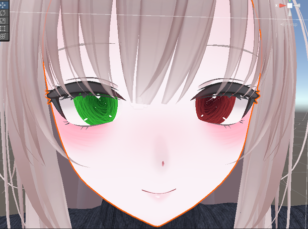 凪のぐるぐる目とかをオッドアイにするやつ