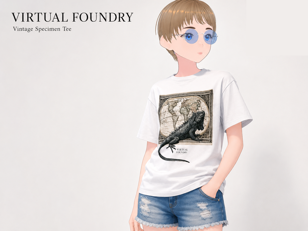【VRChat向け】Vintage Iguana Tee ヴィンテージ イグアナTシャツ
