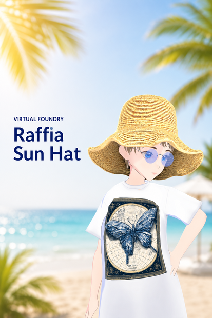 【VRChat向け】Raffia Sun Hat ラフィアサンハット