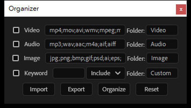 【After Effects スクリプト】 Organizer