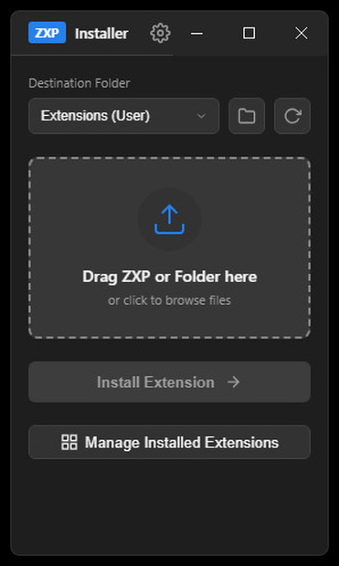 【Adobe 拡張機能管理ツール】 ZXP Installer