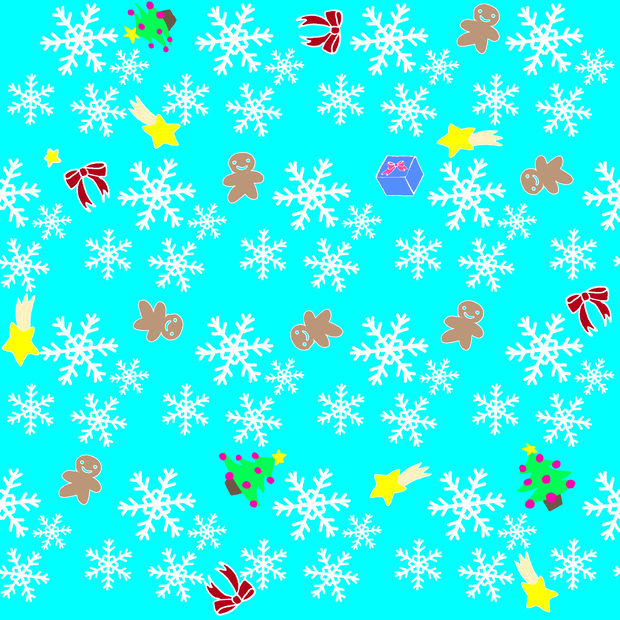 クリスマス　水色　デジタルペーパー　