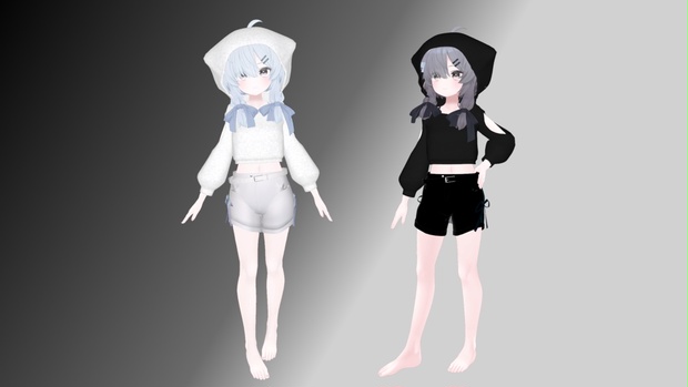 ダーククレイジーガールルーズフードパーカー