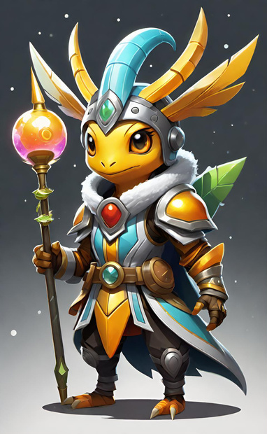 Elemental Lizard Mage