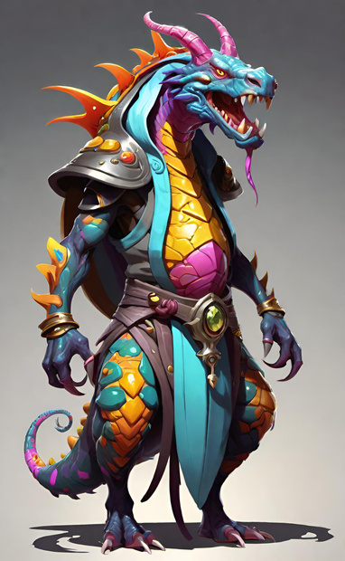 Colorful Dragon Warrior