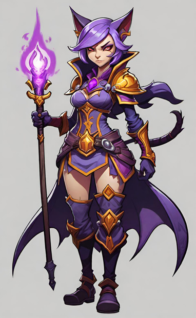 Mage with Purple Staff