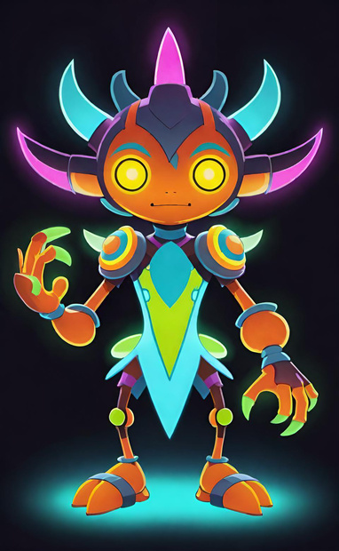 Glowing Robot Creature