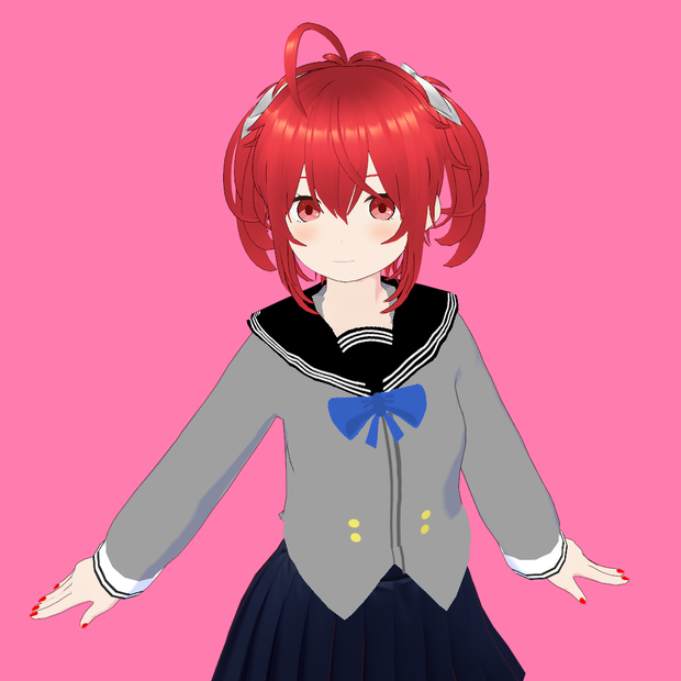かえで【オリジナル3Dモデル(VRM・MMD)+VRoid Studio用衣装カスタムアイテム】