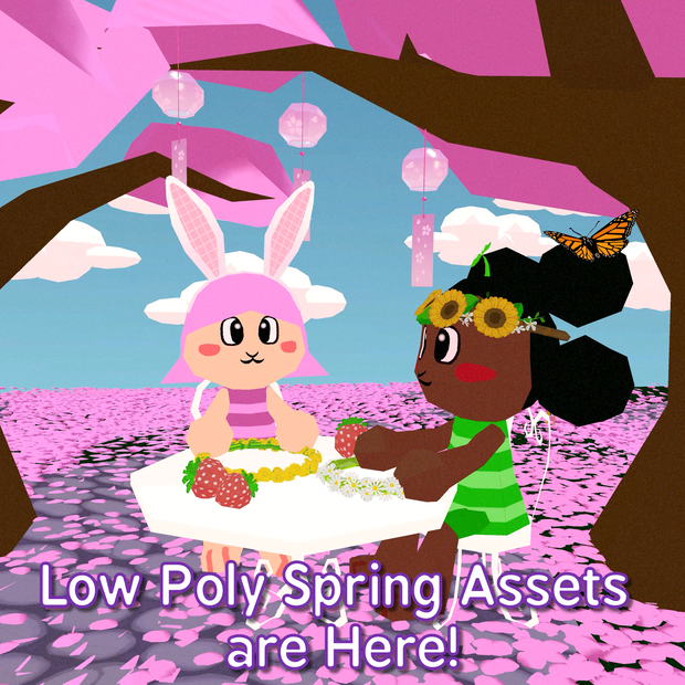 3D Low Poly Vtuber Spring Asset Bundle