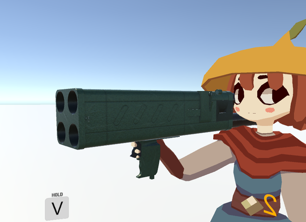 VRChat内で発射可能な重火器 M202 ロケットランチャー
