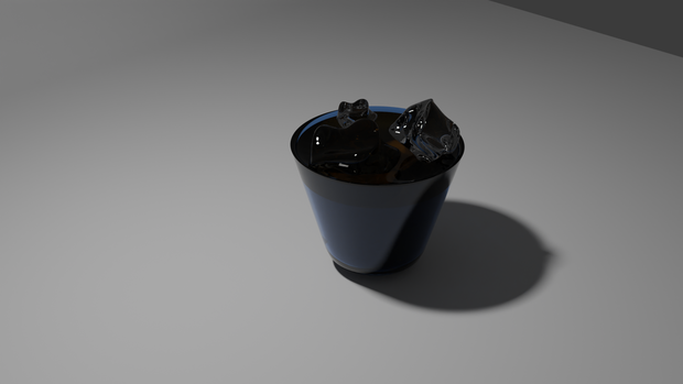 「3Dモデル」アイスコーヒー入りの琉球グラス