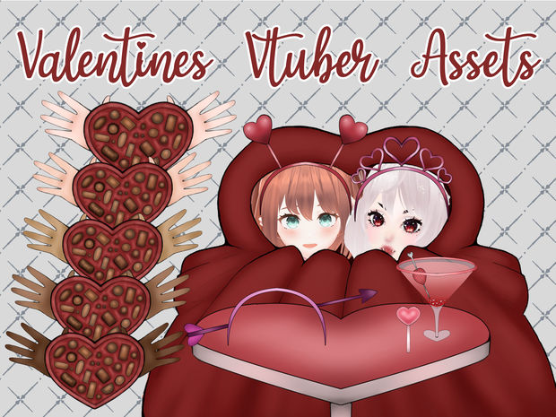 FREE Valentines Assets for Vtubers and Streamers