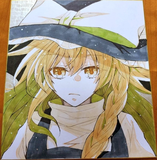 けけもつ 直筆イラストサイン色紙