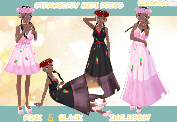 Strawberry Midi Dress - BETA VROID