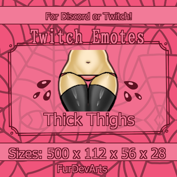 Stream Asset // Thick Thighs Emote // Discord OR Twitch