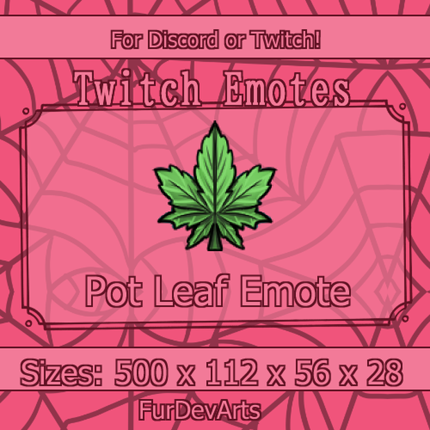 Stream Asset // Pot Leaf Emote // Discord OR Twitch