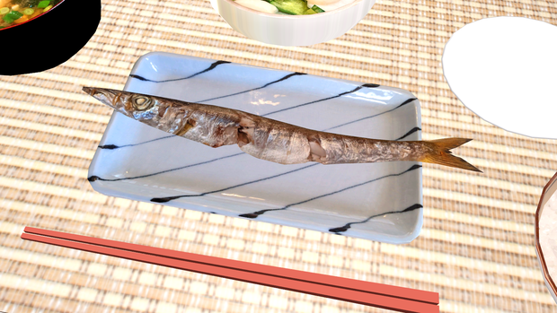 【VRChat想定】焼き魚△770