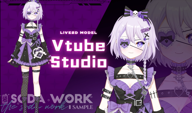 【Live2D Model】ゴスロリ/メンヘラ少女 Gothic Menhera Girl【VTS対応/汎用ﾓﾃﾞﾙ】