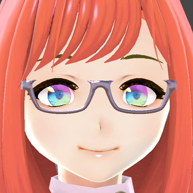 スクウェアアンダーリムセルフレーム眼鏡#2