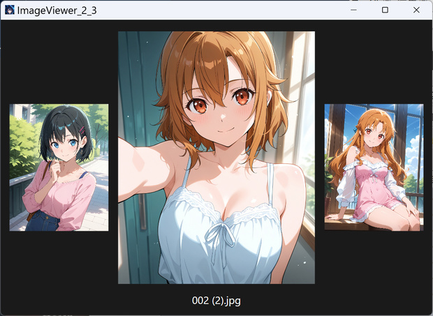 左右にサムネイルがある 画像ビューア ImageViewer_2_3,[2]
