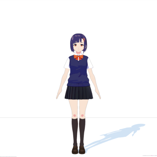【CC0/著作権フリー】狭めAポーズ【VRMお人形遊びPC版向け】