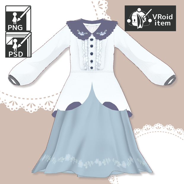Saku*saku ネモフィラ上下セット/nemofira tops+bottoms codeset