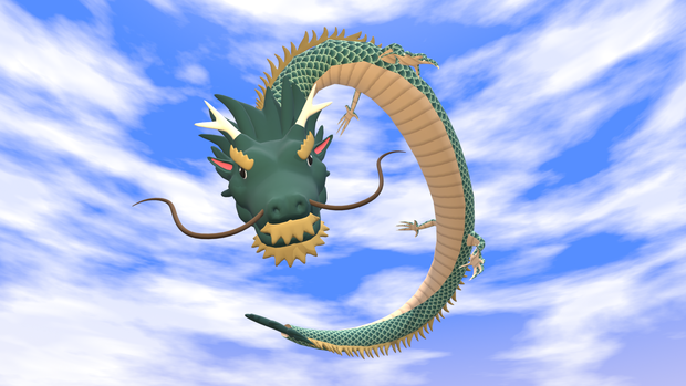 龍 3Dモデル FBX / Japanese Dragon 3D Model FBX