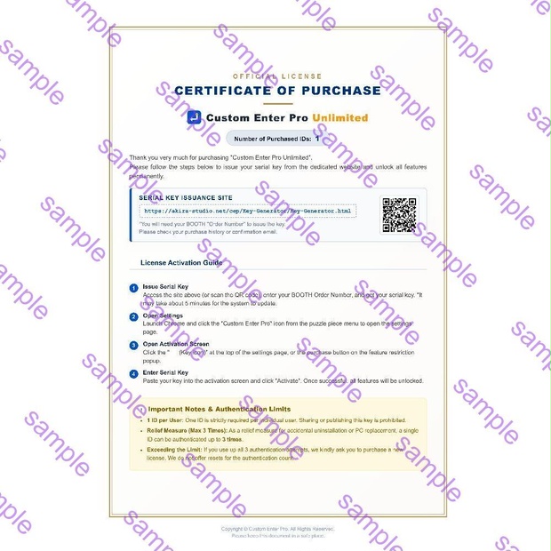 Custom Enter Pro Unlimited Serial Key