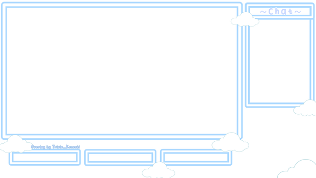 Cute Blue Streaming overlay