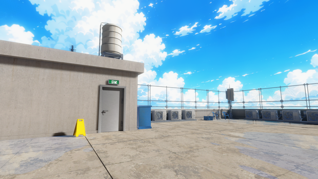 [Warudo・URP] School Rooftop ｜ 学校の屋上 背景
