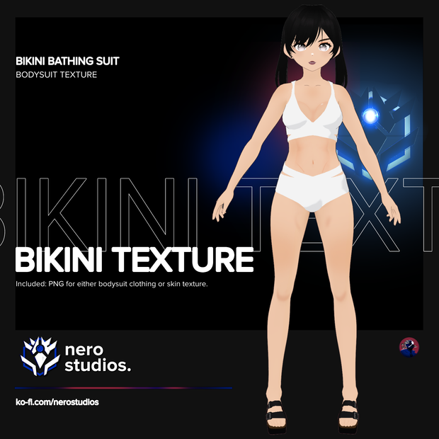Bikini bathing suit sport sexy straps Texture Vroid, Swim wear / 水着 ビキニ セクシー ストラップ