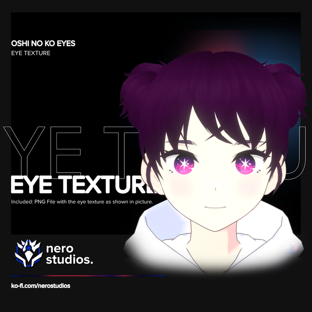 OSHI NO KO eyes inspired, eye texture only, iris, pupils, Eyes Quartz / VRoidテクスチャ の目ト 石英(宝石) 目(瞳) 虹彩 【VRoid向け瞳テクスチャ】 VRoid向け瞳テクスチャセット