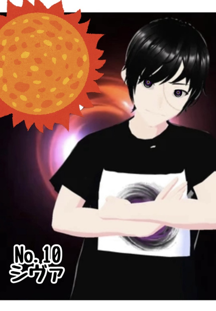 【vroid】No.10数魂星体★西暦生年月日合計(太陽数)が10になる方用★または陽子数