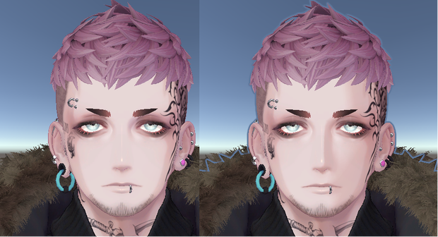 【珍飯亭 顔/髪 アバター対応】 SDF Shaddow Texture